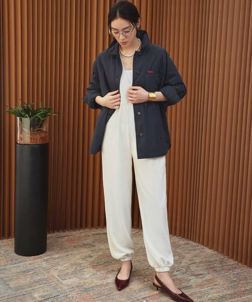 ELFRANK(エルフランク)の「【2026AW】【M~Lサイズ展開】オーバーサイズ中綿シャツジャケット 洗える《着用動画あり》(シャツ/ブラウス・レディース・ネイビー/ブルー・M/L)」の3枚目の写真
