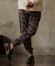 mp15303-Brushed Check Ponte Jogger Pants ジョガーパンツ(A75526cmb)