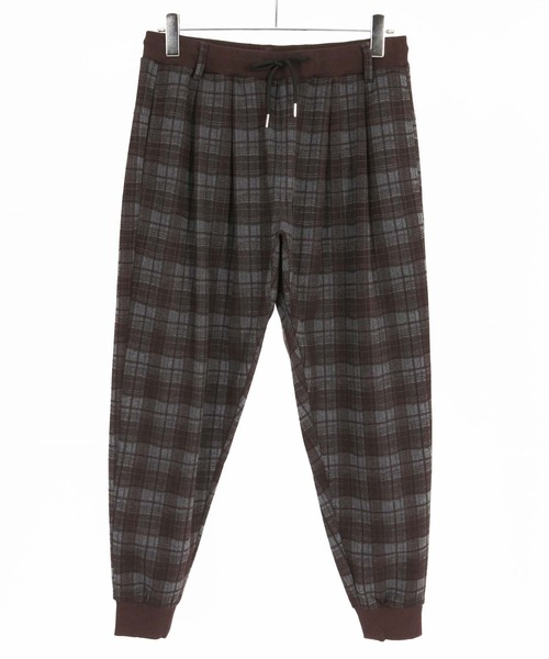 CAMBIO(カンビオ)の「mp15303-Brushed Check Ponte Jogger Pants ジョガーパンツ(A75526cmb)(その他パンツ・メンズ・ブラック/ブラウン/ネイビー・S/M/L)」の22枚目の写真