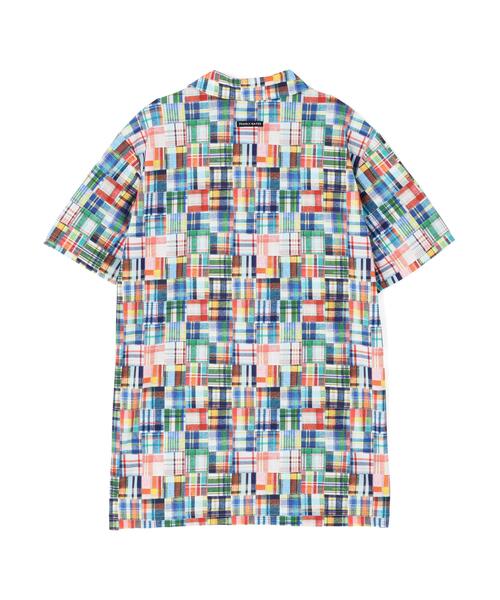 PEARLY GATES（パーリーゲイツ）の「ソルケア36Gブロックインレー半袖ポロシャツ ＜パッチワークチェック柄＞（ポロシャツ・メンズ・ホワイト系その他・X-LARGE/MEDIUM/SMALL/LARGE/XX-LARGE）」の12枚目の写真