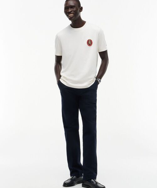 TOMMY HILFIGER(トミーヒルフィガー)の「クレストポケットフルイドコットンTシャツ(Tシャツ/カットソー・メンズ・ピンク/ホワイト・SMALL/X-LARGE/MEDIUM)」の3枚目の写真