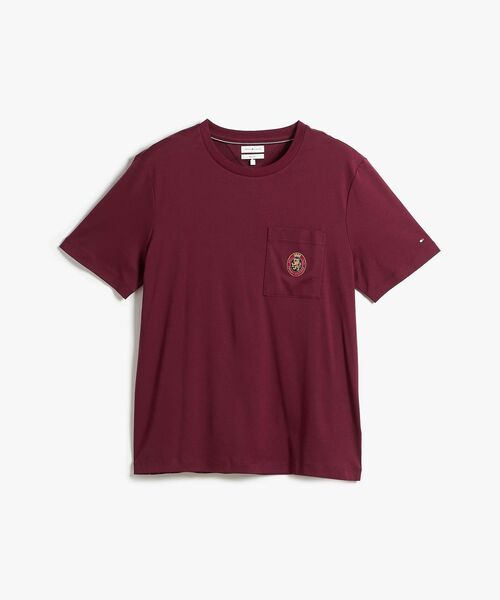 TOMMY HILFIGER(トミーヒルフィガー)の「クレストポケットフルイドコットンTシャツ(Tシャツ/カットソー・メンズ・ピンク/ホワイト・SMALL/X-LARGE/MEDIUM)」の11枚目の写真