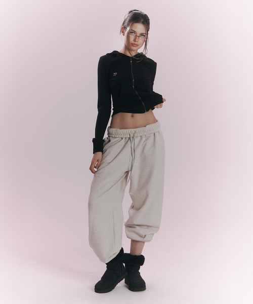 PLEASENOFOLLOW(プリーズノーフォロー)の「New Hailey Jogger (Oatmeal)(スウェットパンツ・レディース・その他・FREE)」の2枚目の写真