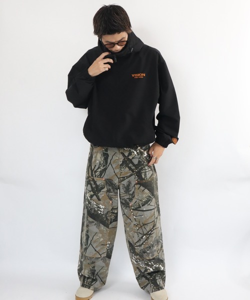 VISION STREET WEAR(ヴィジョンストリートウェア)の「Stand neck hoodie jacket / スタンドネックフーディージャケット(ブルゾン・メンズ・ブラック/ブルーグレー/オフホワイト/オリーブ・MEDIUM/LARGE/X-LARGE)」の6枚目の写真