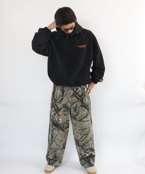 VISION STREET WEAR(ヴィジョンストリートウェア)の「Stand neck hoodie jacket / スタンドネックフーディージャケット(ブルゾン・メンズ・ブラック/ブルーグレー/オフホワイト/オリーブ・MEDIUM/LARGE/X-LARGE)」の7枚目の写真