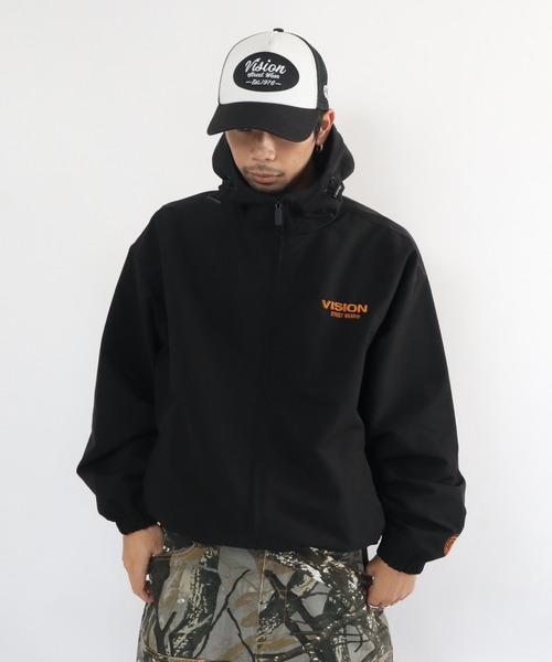 VISION STREET WEAR(ヴィジョンストリートウェア)の「Stand neck hoodie jacket / スタンドネックフーディージャケット(ブルゾン・メンズ・ブラック/ブルーグレー/オフホワイト/オリーブ・MEDIUM/LARGE/X-LARGE)」の17枚目の写真