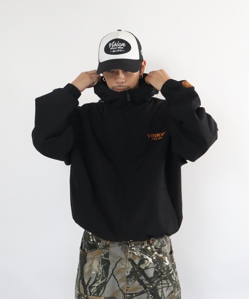 VISION STREET WEAR(ヴィジョンストリートウェア)の「Stand neck hoodie jacket / スタンドネックフーディージャケット(ブルゾン・メンズ・ブラック/ブルーグレー/オフホワイト/オリーブ・MEDIUM/LARGE/X-LARGE)」の18枚目の写真