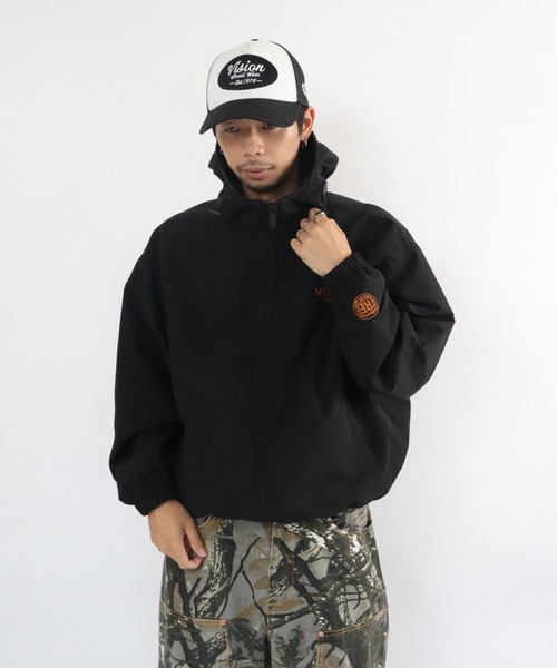 VISION STREET WEAR(ヴィジョンストリートウェア)の「Stand neck hoodie jacket / スタンドネックフーディージャケット(ブルゾン・メンズ・ブラック/ブルーグレー/オフホワイト/オリーブ・MEDIUM/LARGE/X-LARGE)」の19枚目の写真