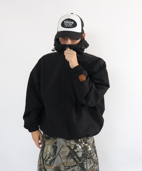 VISION STREET WEAR(ヴィジョンストリートウェア)の「Stand neck hoodie jacket / スタンドネックフーディージャケット(ブルゾン・メンズ・ブラック/ブルーグレー/オフホワイト/オリーブ・MEDIUM/LARGE/X-LARGE)」の20枚目の写真
