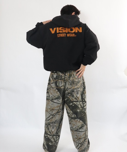 VISION STREET WEAR(ヴィジョンストリートウェア)の「Stand neck hoodie jacket / スタンドネックフーディージャケット(ブルゾン・メンズ・ブラック/ブルーグレー/オフホワイト/オリーブ・MEDIUM/LARGE/X-LARGE)」の11枚目の写真