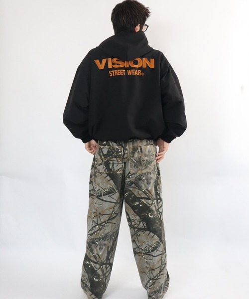 VISION STREET WEAR(ヴィジョンストリートウェア)の「Stand neck hoodie jacket / スタンドネックフーディージャケット(ブルゾン・メンズ・ブラック/ブルーグレー/オフホワイト/オリーブ・MEDIUM/LARGE/X-LARGE)」の13枚目の写真