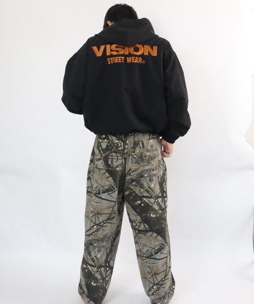 VISION STREET WEAR(ヴィジョンストリートウェア)の「Stand neck hoodie jacket / スタンドネックフーディージャケット(ブルゾン・メンズ・ブラック/ブルーグレー/オフホワイト/オリーブ・MEDIUM/LARGE/X-LARGE)」の14枚目の写真