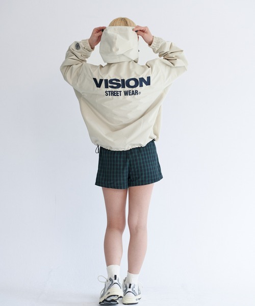 VISION STREET WEAR(ヴィジョンストリートウェア)の「Stand neck hoodie jacket / スタンドネックフーディージャケット(ブルゾン・メンズ・ブラック/ブルーグレー/オフホワイト/オリーブ・MEDIUM/LARGE/X-LARGE)」の5枚目の写真