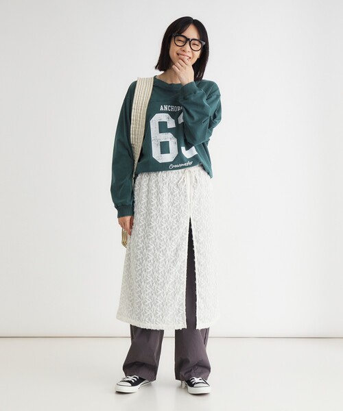 HONEYSUCKLE ROSE(ハニーサックルローズ)の「マルチWAYレーススカート(スカート・レディース・ブラック/オフホワイト・99)」の9枚目の写真