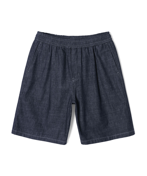 ADHOC（アドホック）の「男性デニムフルバンディングベーシックショーツ (インディゴ) (HC5DH43)（その他パンツ・メンズ・その他・81/71/76）」の2枚目の写真