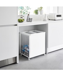 tower（タワー）の「目隠し分別ダストワゴン タワー 45L 2分別（ダストボックス）」