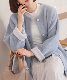 ノーカラーコート（ブルー・ネイビー/青色系）ファッション通販 - ZOZOTOWN