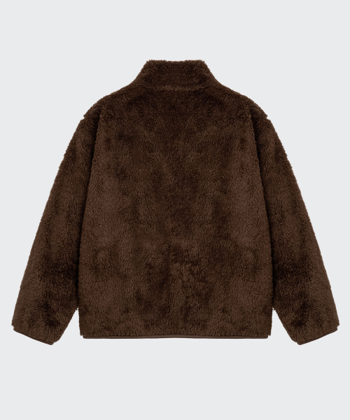 MUSINSA STANDARD KIDS（ムシンサスタンダードキッズ）の「[シティレジャー] フラッフィーフリースジップアップジャケット [ブラウン]（ブルゾン・レディース・その他・130/140/150/160/120）」の4枚目の写真