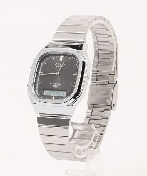 CASIO(カシオ)の「CASIO/カシオ 腕時計 CASIO CLASSIC AQ-240E-1AJF(アナログ腕時計・メンズ・シルバー×ブラック・FREE)」の4枚目の写真