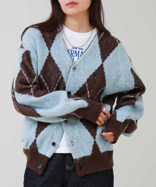 BEVERLY HILLS POLO CLUB(ビバリーヒルズポロクラブ)の「【実績品番/UNISEX】【BHPC】モヘヤタッチニットカーディガン(カーディガン/ボレロ・メンズ・ブラウン/グレー系その他/レッド系その他/ロイヤルブルー/キナリ・M/L/XL)」の1枚目の写真