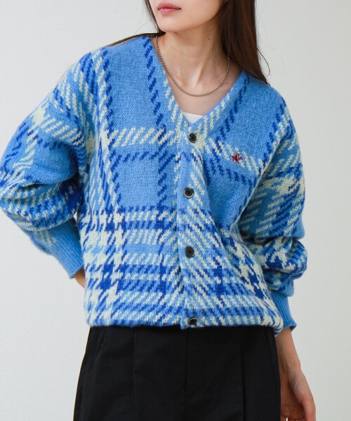 BEVERLY HILLS POLO CLUB(ビバリーヒルズポロクラブ)の「【実績品番/UNISEX】【BHPC】モヘヤタッチニットカーディガン(カーディガン/ボレロ・メンズ・ブラウン/グレー系その他/レッド系その他/ロイヤルブルー/キナリ・M/L/XL)」の4枚目の写真
