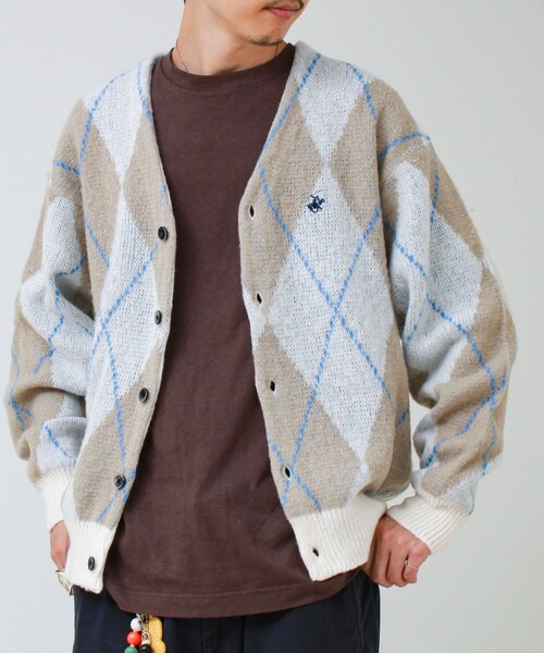 BEVERLY HILLS POLO CLUB(ビバリーヒルズポロクラブ)の「【実績品番/UNISEX】【BHPC】モヘヤタッチニットカーディガン(カーディガン/ボレロ・メンズ・ブラウン/グレー系その他/レッド系その他/ロイヤルブルー/キナリ・M/L/XL)」の2枚目の写真