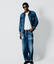 BORN FREE WIDE LUXURY SELVEDGE GARAGE USED JEANS - INDIGO MADE IN JAPAN