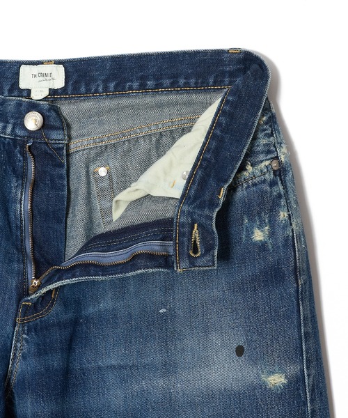 CRIMIE(クライミー)の「BORN FREE WIDE LUXURY SELVEDGE GARAGE USED JEANS - INDIGO MADE IN JAPAN(デニムパンツ・メンズ・インディゴブルー・XXL/XL/L/M/S)」の5枚目の写真