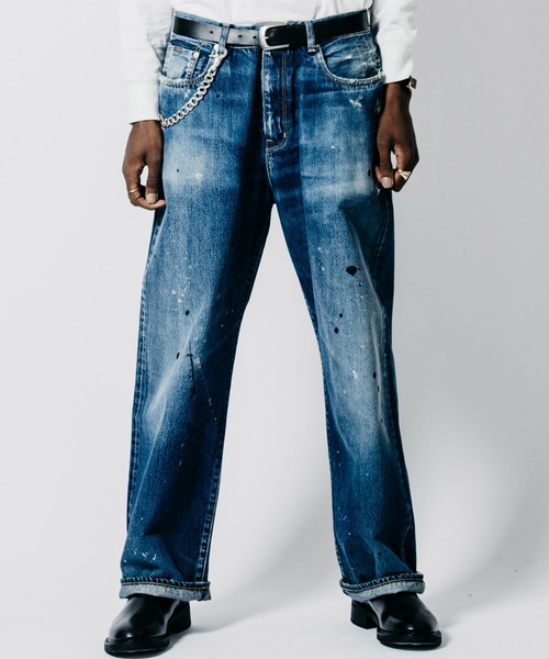 CRIMIE(クライミー)の「BORN FREE WIDE LUXURY SELVEDGE GARAGE USED JEANS - INDIGO MADE IN JAPAN(デニムパンツ・メンズ・インディゴブルー・XXL/XL/L/M/S)」の8枚目の写真