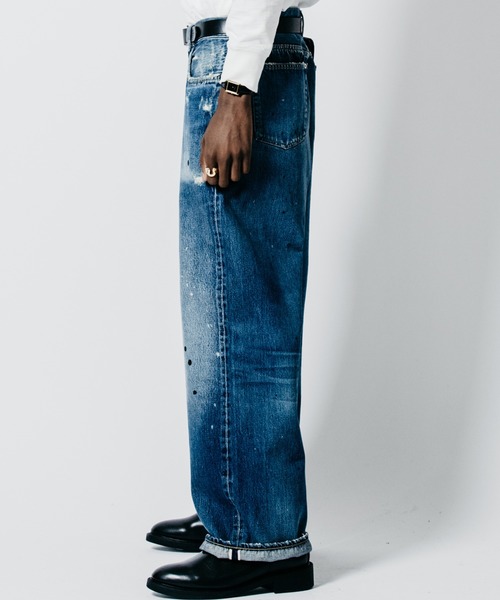 CRIMIE(クライミー)の「BORN FREE WIDE LUXURY SELVEDGE GARAGE USED JEANS - INDIGO MADE IN JAPAN(デニムパンツ・メンズ・インディゴブルー・XXL/XL/L/M/S)」の9枚目の写真