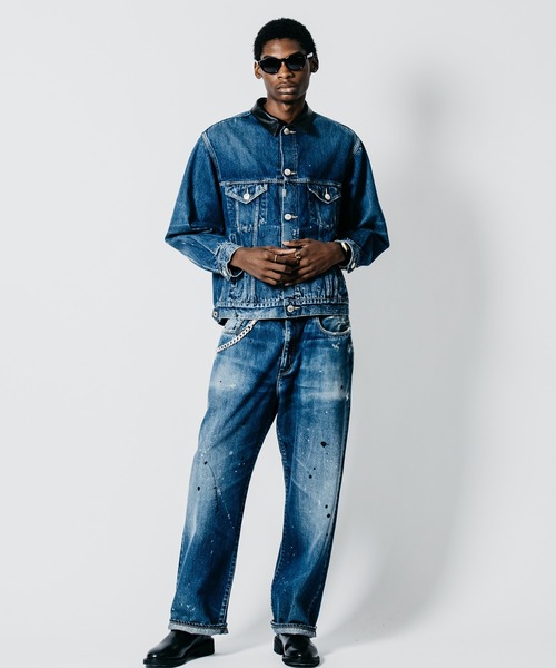 CRIMIE(クライミー)の「BORN FREE WIDE LUXURY SELVEDGE GARAGE USED JEANS - INDIGO MADE IN JAPAN(デニムパンツ・メンズ・インディゴブルー・XXL/XL/L/M/S)」の13枚目の写真