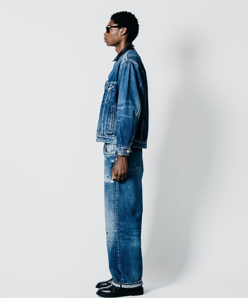 CRIMIE(クライミー)の「BORN FREE WIDE LUXURY SELVEDGE GARAGE USED JEANS - INDIGO MADE IN JAPAN(デニムパンツ・メンズ・インディゴブルー・XXL/XL/L/M/S)」の14枚目の写真