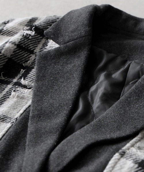 antiqua(アンティカ)の「チェック柄 ポンチョ ジャケット(テーラードジャケット・レディース・マルチ・ONESIZE)」の10枚目の写真