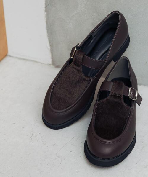 URBAN RESEARCH DOORS(アーバンリサーチドアーズ)の「Tストラップローファー(ローファー・レディース・ブラウン/ブラック・38/37/36)」の12枚目の写真