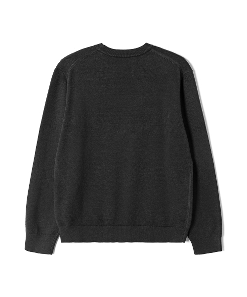 ADHOC(アドホック)の「ユニセックス ベーシック ラウンドネック ニット (BLACK) (HCALKA3)(ニット/セーター・レディース・その他・90/100/95/105)」の2枚目の写真
