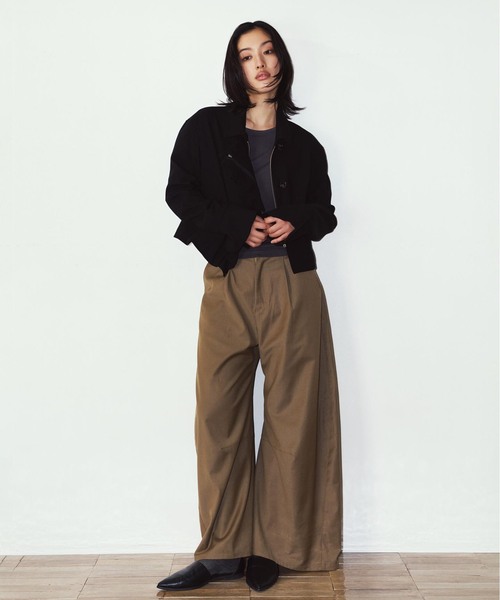 Knuth Marf(クヌースマーフ)の「Knuth Marf / クヌースマーフ 2way cropped frill jacket(その他アウター・レディース・ブラック・FREE)」の4枚目の写真