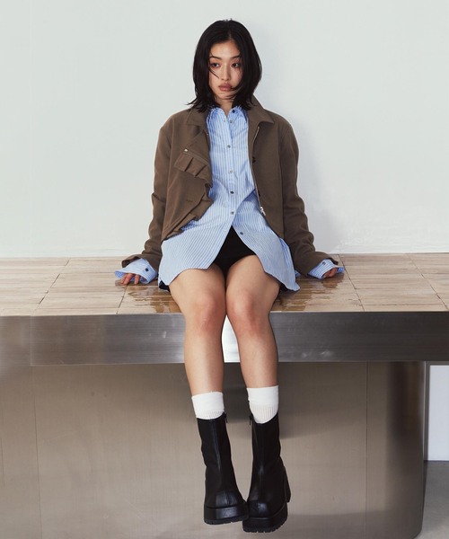 Knuth Marf(クヌースマーフ)の「Knuth Marf / クヌースマーフ 2way cropped frill jacket(その他アウター・レディース・ブラック・FREE)」の19枚目の写真