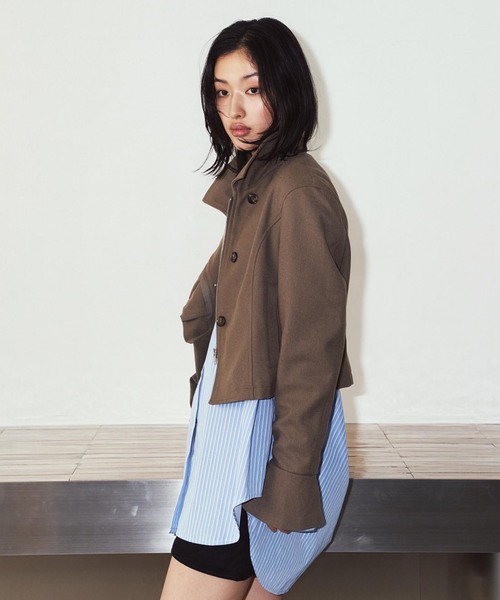 Knuth Marf(クヌースマーフ)の「Knuth Marf / クヌースマーフ 2way cropped frill jacket(その他アウター・レディース・ブラック・FREE)」の17枚目の写真