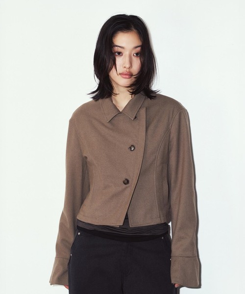 Knuth Marf(クヌースマーフ)の「Knuth Marf / クヌースマーフ 2way cropped frill jacket(その他アウター・レディース・ブラック・FREE)」の12枚目の写真