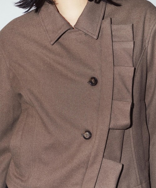 Knuth Marf(クヌースマーフ)の「Knuth Marf / クヌースマーフ 2way cropped frill jacket(その他アウター・レディース・ブラック・FREE)」の9枚目の写真