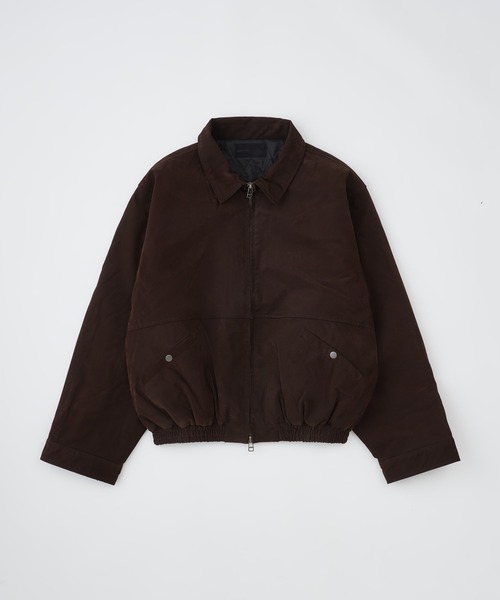 ADAM PATEK(アダムパテック)の「【ADAMPATEK/アダムパテック】 mute faux suede loose zip blouson スエードブルゾン(ブルゾン・メンズ・ブラウン/ブラック・2)」の2枚目の写真