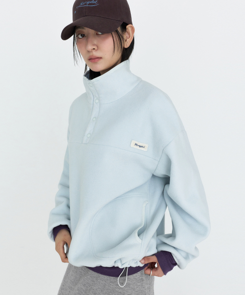 MONGDOL(モンドル)の「ハーフスナップ ボアジャケット アノラックパーカー スカイブルー MDTS103SKYBLUE(その他アウター・レディース・その他・F)」の3枚目の写真