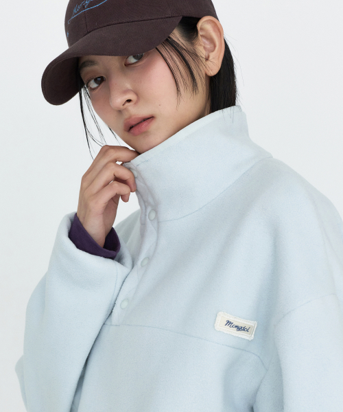MONGDOL(モンドル)の「ハーフスナップ ボアジャケット アノラックパーカー スカイブルー MDTS103SKYBLUE(その他アウター・レディース・その他・F)」の7枚目の写真
