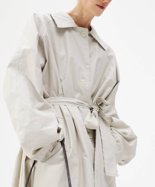 TODAYFUL(トゥデイフル)の「【TODAYFUL/トゥデイフル】Spring Over Coat/スプリングオーバーコート(ステンカラーコート・レディース・キナリ/セージグリーン/ブラック・36/38)」の5枚目の写真