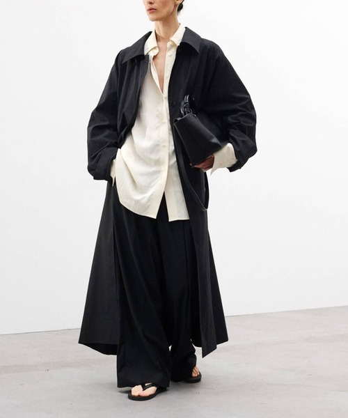 TODAYFUL(トゥデイフル)の「【TODAYFUL/トゥデイフル】Spring Over Coat/スプリングオーバーコート(ステンカラーコート・レディース・キナリ/セージグリーン/ブラック・36/38)」の12枚目の写真