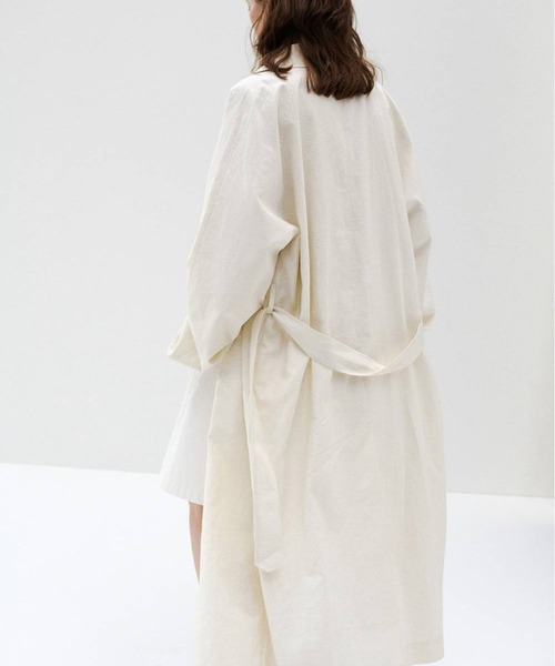 TODAYFUL(トゥデイフル)の「【TODAYFUL/トゥデイフル】Spring Over Coat/スプリングオーバーコート(ステンカラーコート・レディース・キナリ/セージグリーン/ブラック・36/38)」の8枚目の写真