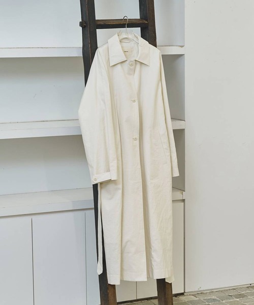 TODAYFUL(トゥデイフル)の「【TODAYFUL/トゥデイフル】Spring Over Coat/スプリングオーバーコート(ステンカラーコート・レディース・キナリ/セージグリーン/ブラック・36/38)」の14枚目の写真