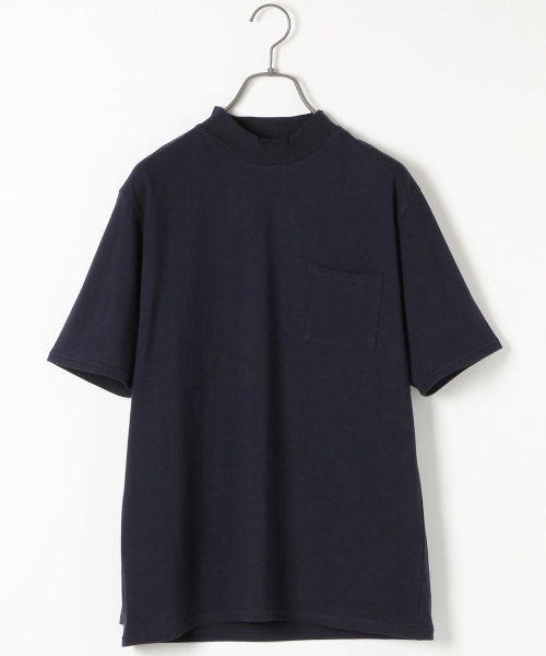 RAGEBLUE（レイジブルー）の「40/2モックネックポケT半袖/717235（Tシャツ/カットソー・メンズ・ホワイト/ネイビー/グレー・MEDIUM/LARGE）」の3枚目の写真