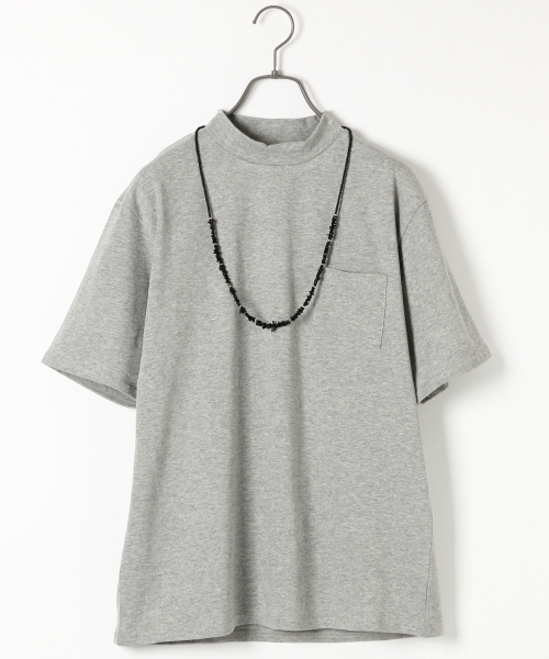 RAGEBLUE（レイジブルー）の「40/2モックネックポケT半袖/717235（Tシャツ/カットソー・メンズ・ホワイト/ネイビー/グレー・MEDIUM/LARGE）」の2枚目の写真