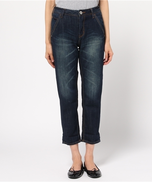 LBC(エルビーシー)の「ピュアインディゴクロプトパンツ (デニムパンツ・レディース・ダークネイビー/ネイビー/ダークブルー・SMALL/LARGE/MEDIUM)」の1枚目の写真